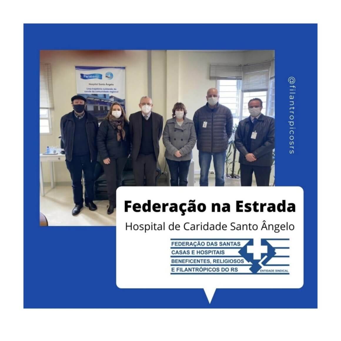 WhatsApp Image 2021-07-30 at 17.32.34 ATUAÇÃO DA FEDERAÇÃO – “FEDERAÇÃO NA ESTRADA: UNIR PARA CRESCER” VISITA AO HOSPITAL DE CARIDADE DE SANTO ÂNGELO