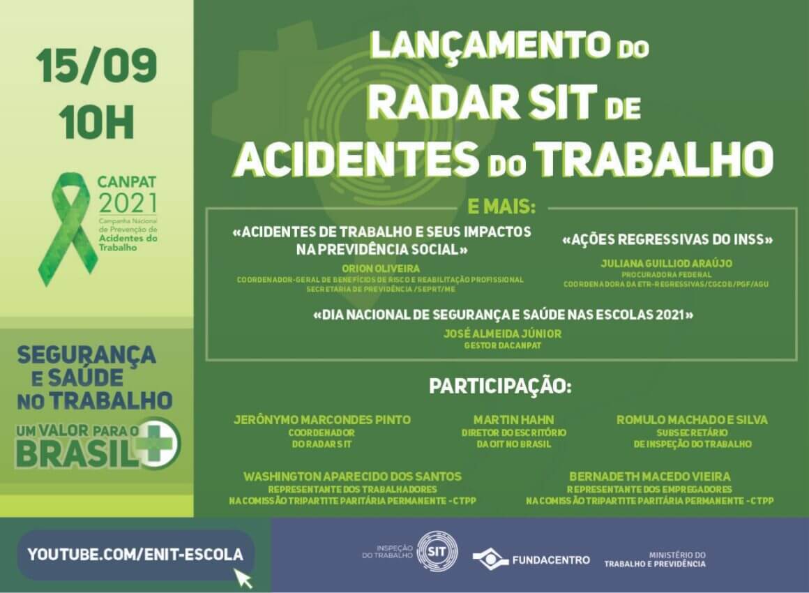 Lançamento do Radar SIT de Acidente do Trabalho