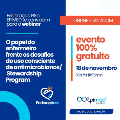 FEDERAÇÃO RS E EPIMED PROMOVEM WEBINAR DIA 18 DE NOVEMBRO